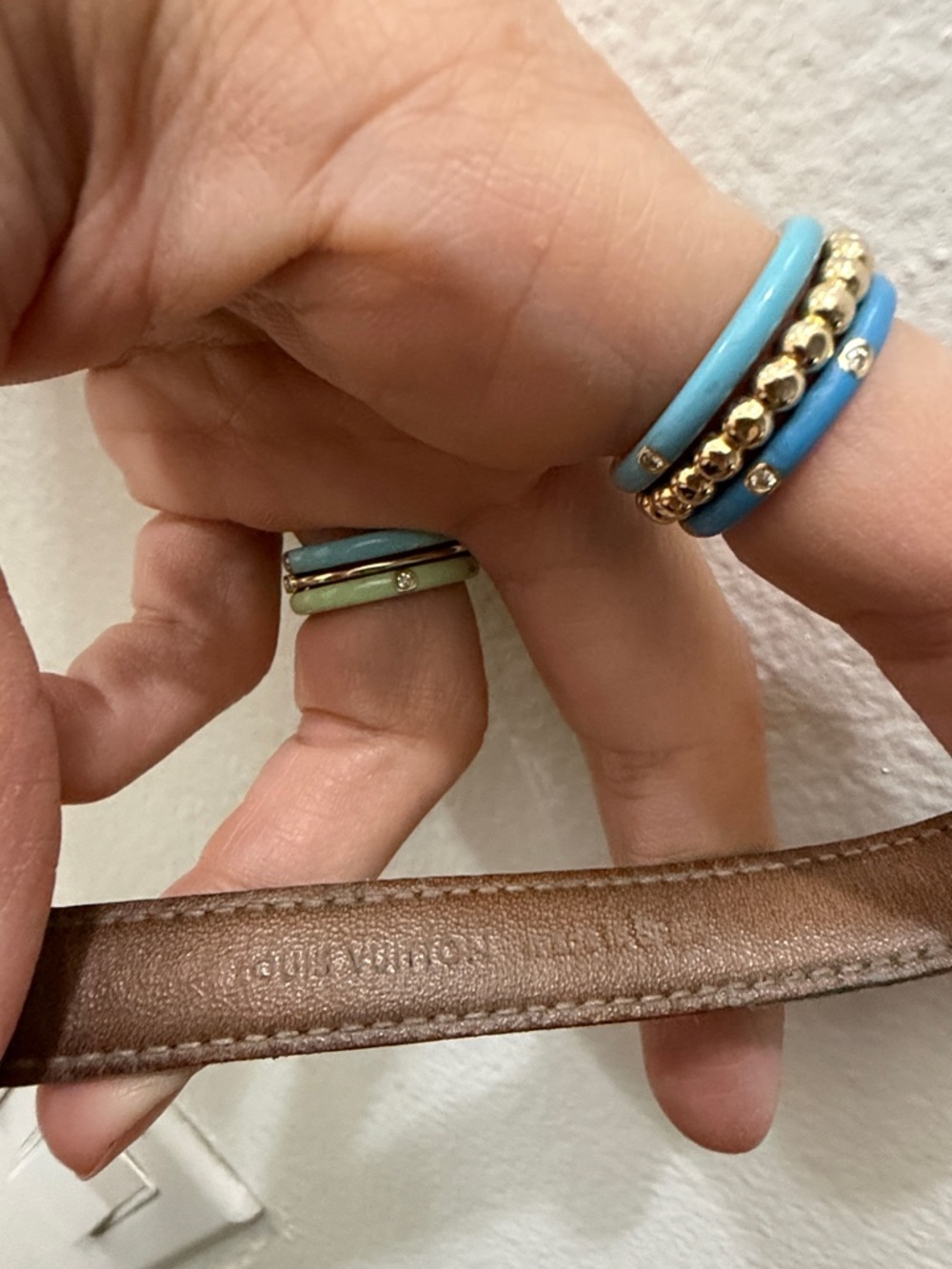 Louis Vuitton Brown Monogram Leather Bracelet with Gold Hardware - Picture 7 of 10